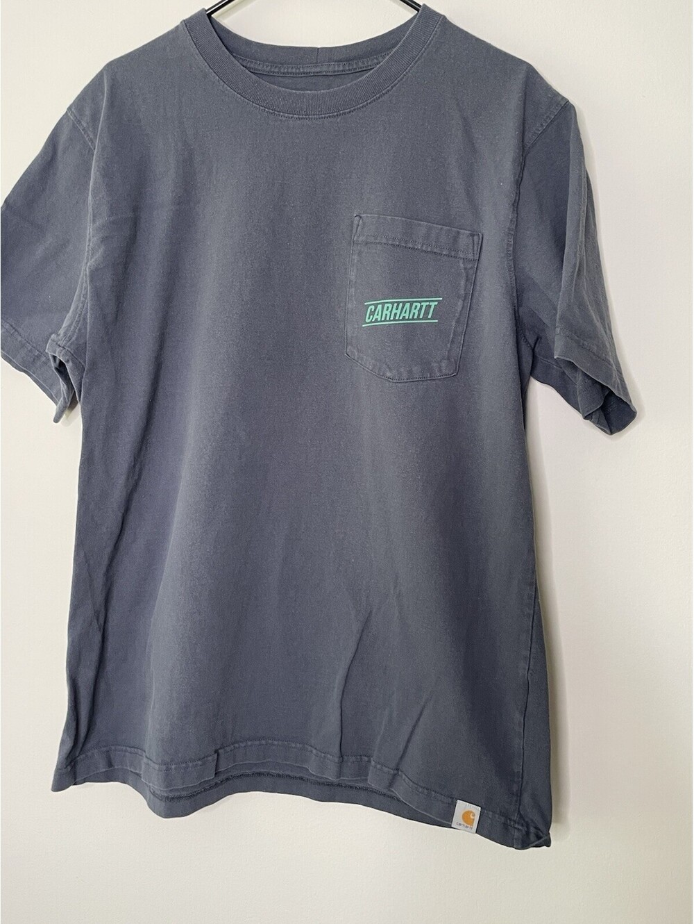 Carhartt Mountain Print Pocket T Shirt Relaxed Fit - Mens Size Large - Dark Blue